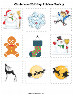 Christmas Sticker Pack 3 http://www.kidscanhavefun.com/christmas ...