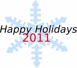 Happy Holidays Snowflake Clip Art at Clker.com - vector clip art ...