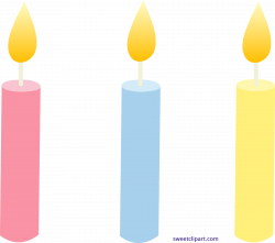 Holidays Birthday Candles Trio 2 Clipart - Sweet Clip Art