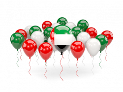 Balloons with colors of flag. Illustration of flag of United Arab ...