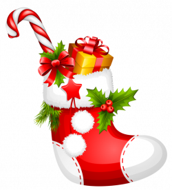 Christmas Stocking with Candy Cane PNG Picture | Christmas 2 ...