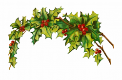 Clipart Christmas Holly - Vintage Christmas Clipart Borders ...