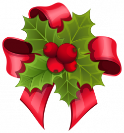 Mistletoe with Red Bow PNG Clipart Image | Christmas 2 | Pinterest ...