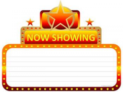 Now Showing Cinema Marquee Graphic for Bulletin Boards ...