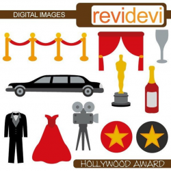 Hollywood red carpet party clip art commercial use. Limousine, tuxedo red  dress, red curtain