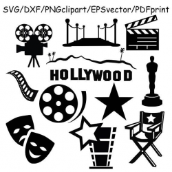 Hollywood SVG bundle hollywood clipart movie star svg ...