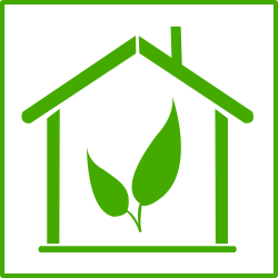 OnlineLabels Clip Art - Eco Green House Icon