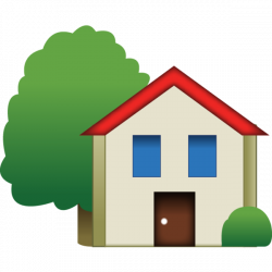 Download House Emoji With Tree | Emoji Island