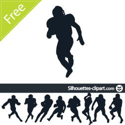american football players vector silhouette | silhouettes ...