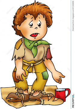 Poor Homeless Boy Character Illustration 61249959 - Megapixl