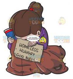 A Hungry Homeless Woman