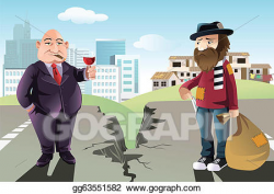 EPS Vector - Rich and poor concept. Stock Clipart ...