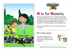 Character abc H is for honesty