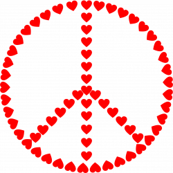Clipart - Peace Sign Love