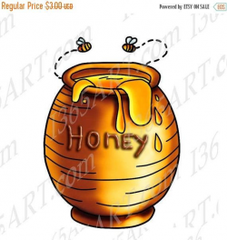 50% OFF Honey Clipart Honey Clip art Honey Jar Honey Bees