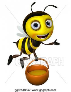 Stock Illustration - Cartoon honey bee. Clipart Drawing ...