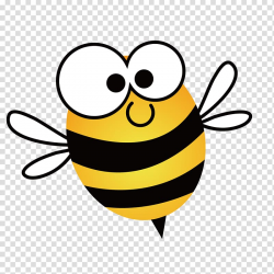 Yellow and black bee illustration, European dark bee Honey ...