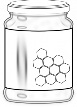 clipartist.net » Clip Art » honey jar black white line art SVG