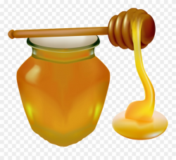 Honey Jar Honey Spoon Food Detox Sweet Glass Clipart ...