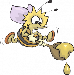 Bee Carrying A Spoon Of Honey Clip Art at Clker.com - vector clip ...