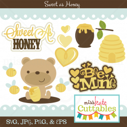 Sweet As Honey SVG bundle for scrapbooking cardmaking valentines svg ...