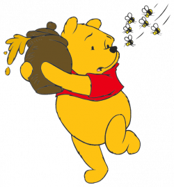 Winnie The Pooh With Honey Clip Art free image