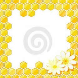 Bee Border Clip Art | Honeycomb seamless background with ...
