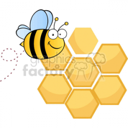 bee and his honeycomb clipart. Royalty-free clipart # 383265