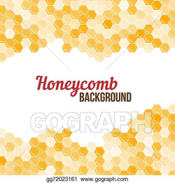 EPS Illustration - Orange honeycomb background. Vector ...