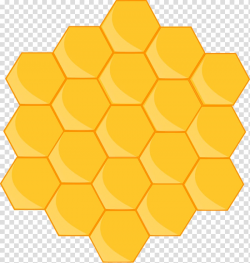 Beehive Honeycomb Honey bee , honey transparent background ...