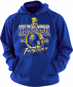 Heavyweight hoodie with an awesome Fife High School design on the ...