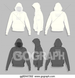 Vector Clipart - Men's hoodie design template. Vector ...