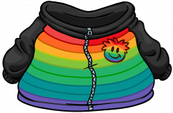 Rainbow Puffle Hoodie | Club Penguin Wiki | FANDOM powered by Wikia