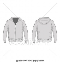 Stock Illustration - Men's hoodie shirts template. front and ...
