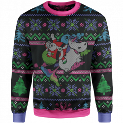 Rainbow Unicorn Christmas Sweater - Lunafide