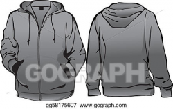 Vector Illustration - Jacket or sweatshirt template with ...