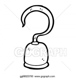 Stock Illustration - Cartoon pirate hook. Clipart Drawing ...