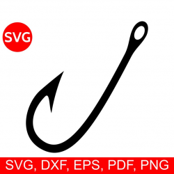 Fishing Hook SVG File, Fishing Hook Clipart Png, Fishing SVG Files for  Cricut and Silhouette, Fishing Hook DXF, Fishing Hook Clip Art Pdf