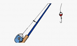 Fishing Pole Clipart Hook - Cartoon Fishing Rod Transparent ...