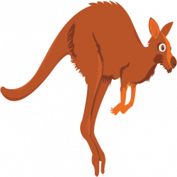 Clipart - Cartoon Kangaroo