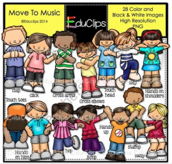 Move To Music Clip Art Bundle from Educlips on ...