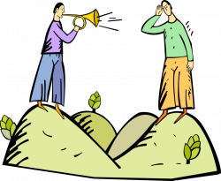Trumpet Horn Announcement - Vector Image