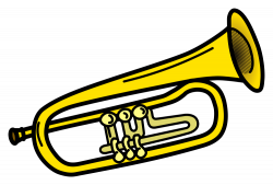 OnlineLabels Clip Art - Trumpet Coloured