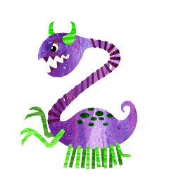 Monster Z from Monster Alphabet +++ illustration by Daniela Faber ...