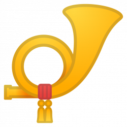 Postal horn Icon | Noto Emoji Objects Iconset | Google