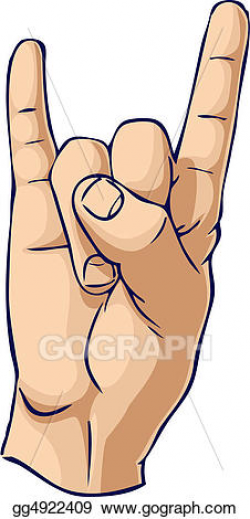 Drawing - Bull horn hand gesture. Clipart Drawing gg4922409 ...