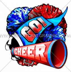 Cheer Horn | Production Ready Artwork for T-Shirt Printing