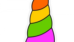 Rainbow Unicorn Horn Clipart