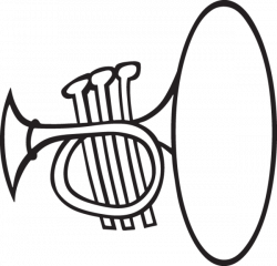 429CA - Cartoon French horn | Clip Art from OldCuts.co | Pinterest ...
