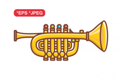 Children's musical toy. Trumpet. horn